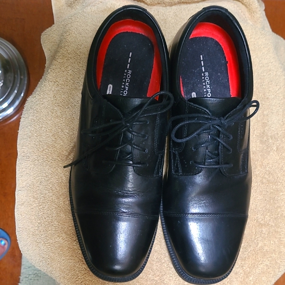 Rockport Black Leather Oxford Style Shoes Size 11